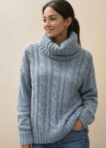 Cable Knit Turtleneck Sweater (New)
