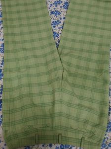 Vintage Green Plaid Wide Leg Pants
