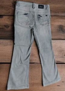 Light Wash Distressed Flare Jeans