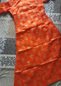 Vibrant Orange Kurta