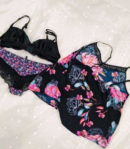 Floral Lingerie Set