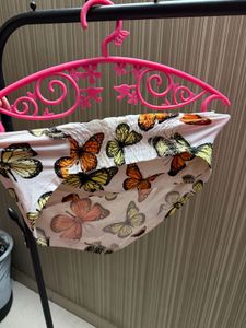 combo Cute Butterfly Print top with skirt