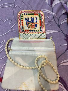 Jaipuri Embroidered Elephant Crossbody Bag