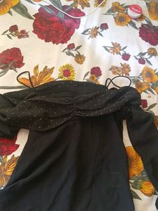 Chic Black Polka Dot Dress