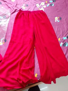 Poshak Hub High Slit A-Line Kurti Set In Pink (NEW