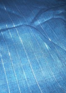 Elegant Teal Saree with Silver Stripes