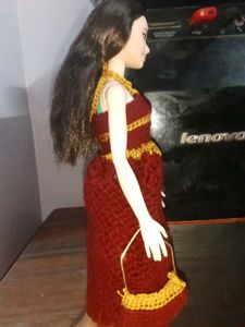 Brand New Beach ⛱️ Barbie Wearing Maroon Crochet