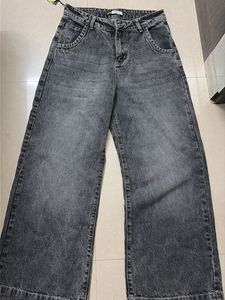 Stylish Grey Wide Leg Jeans