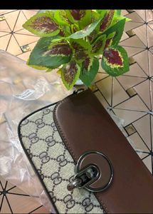 Stylish Brown &amp; Beige Monogram Crossbody Bag