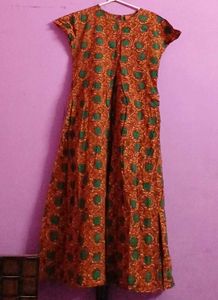 Brown  Printed Maxi Dress