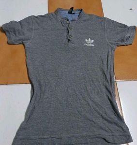 Adidas Grey Henley T-Shirt