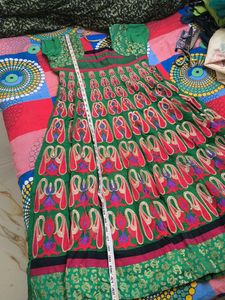 Green Embroidered Lehenga Choli Set