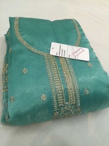 Elegant Teal Kurta Set with Embellishments