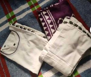 Elegant White Kurta Set with Dupatta