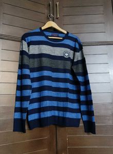 Allen Solly Men Striped Crew Neck Sweater