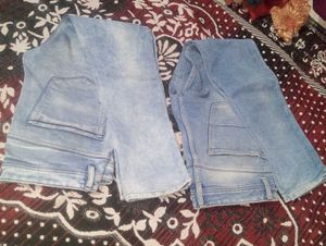 2 piece Light Wash Denim Jeans