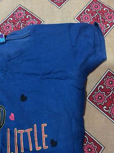 Blue T-Shirt with Ladybug Graphic