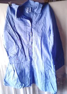 Blue Button-Down Tunic