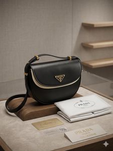 Prada Black Leather Shoulder Bag