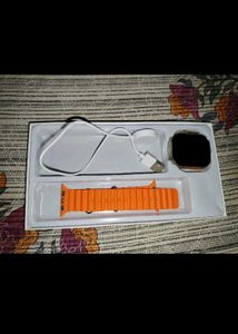 Smartwatch with Orange Strap