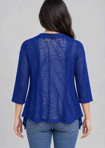 Royal Blue Open Front Cardigan