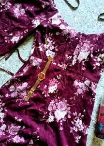 🌼🍃AESTHETIC FLORAL RUFFLE MINI FOR WOMEN