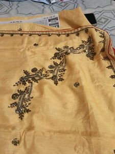 kundan work Saree