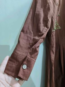Elegant Brown Ethnic Aline Kurta