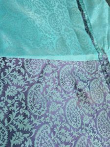 Beautiful Teal Saree with Paisley Border