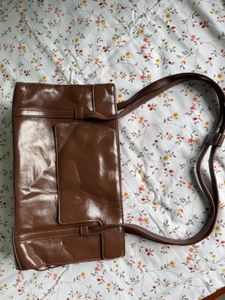 Stylish Brown Faux Leather Shoulder Bag