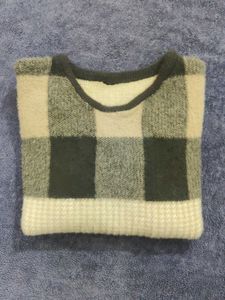 Cozy Plaid Knit Sweater