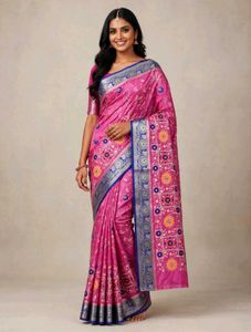 Pink Embroidered sareeset