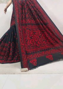 Hand Kantha Embroidery Saree