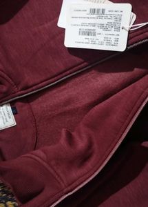 New Maroon Solid Hoodie/Jacket