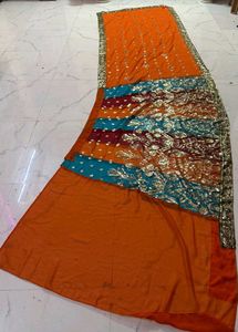 Vibrant lehnga type  Saree