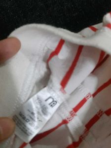 Red Striped Casual Shorts for kids