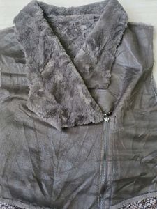 Unique Faux Fur Collar Vest