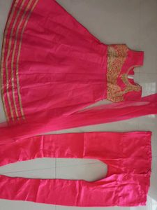 Elegant Pink &amp; gold Dress for 10-12 years