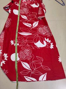 Red Pomegranate Print Kurta