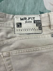 Men's daily wear Jeans - Beige &amp; Black