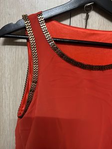 Orange Colour Partying Dress