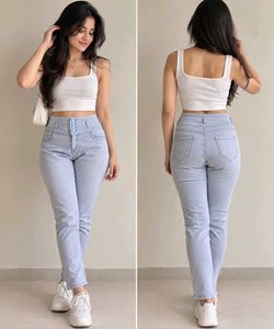 High Waisted Light Wash Jeans