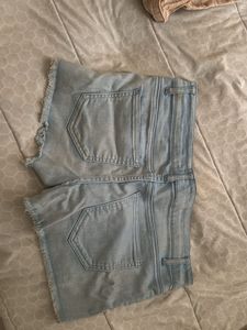 Light Wash Denim Cut-Off Shorts