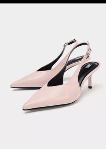Zara Chic Pink Slingback Heels