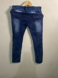 High-Waisted Blue Denim Jeans