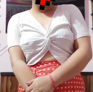 white crop top
