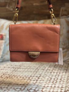 Charles & Keith Metallic Accent Push Lock Bag New