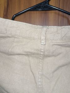 Tan Cargo Mini Skirt