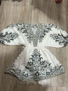Elegant White Embroidered Gown