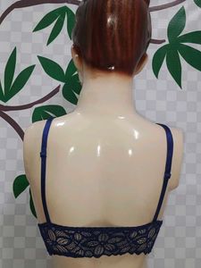 (1033)Navy Blue Lace Bralette